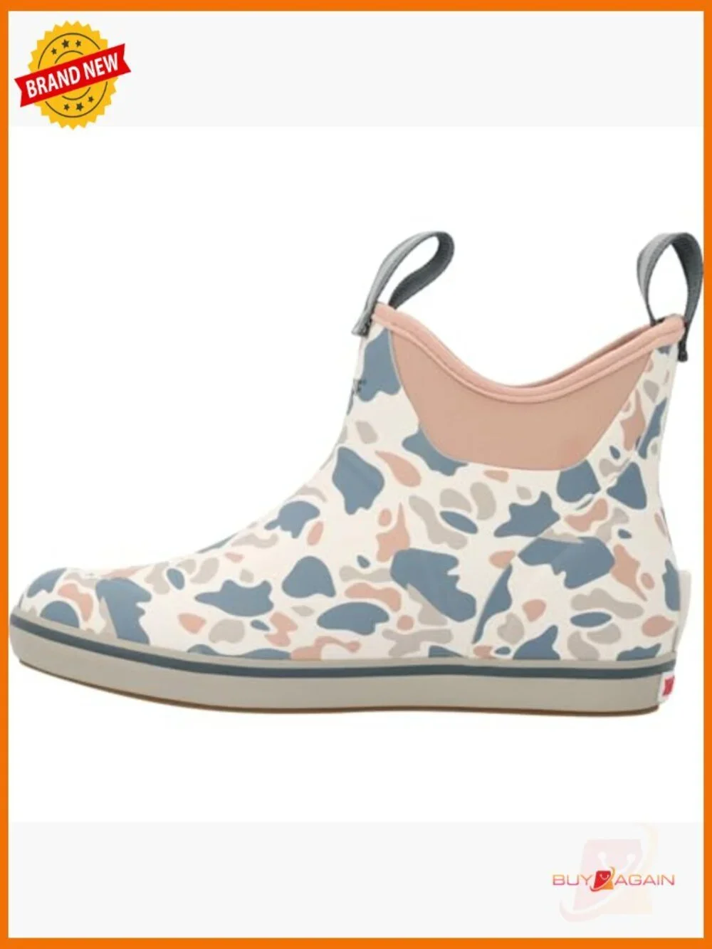 Waterproof Slip-Resistant Ankle Deck Boots with Pull-On Tabs